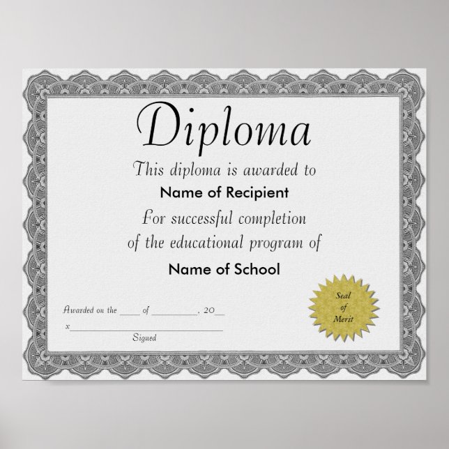 Poster Diplôme (Devant)