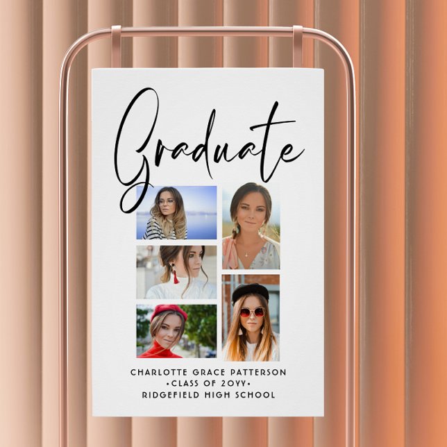 Poster Diplôme Multi Photo Élégant (Créateur téléchargé)