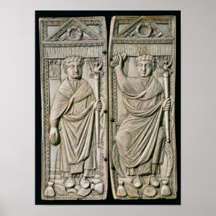 Poster Diptych of Boethius  Consul in 487 AD
