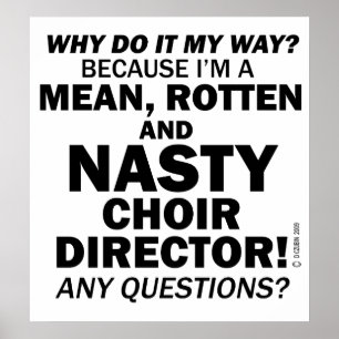Poster Directeur méchant de choeur