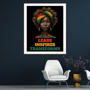 Poster Dirige, inspire, transforme le mois de l'histoire