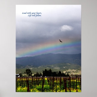 Poster Dirigez avec votre coeur. La vie suivra