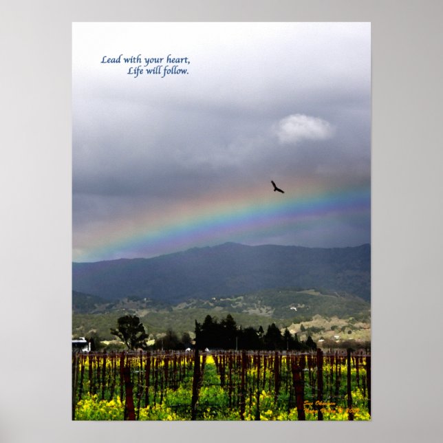 Poster Dirigez avec votre coeur. La vie suivra (Devant)