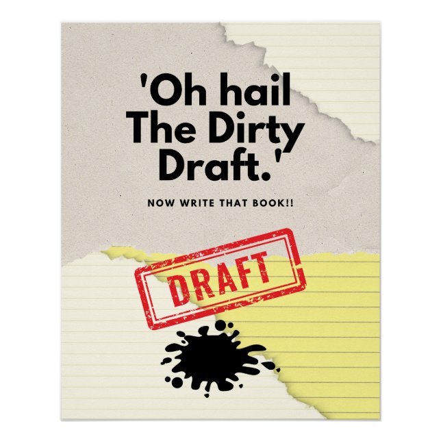 Poster Dirty Draft Chronicles : Carnet Humour pour les éc (Devant)