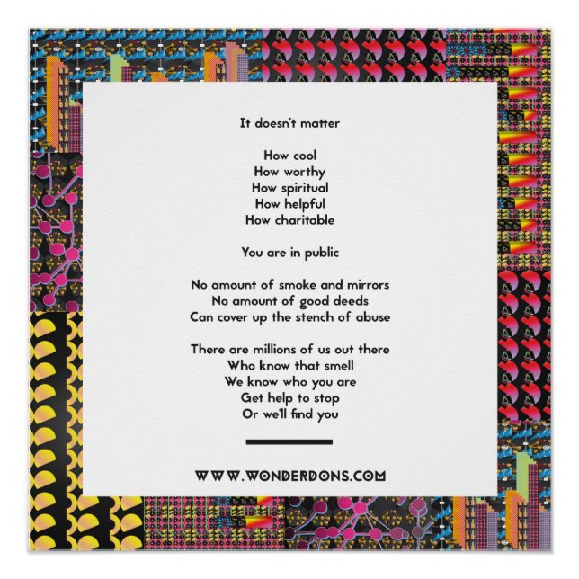 Poster disant que vous ne pouvez pas cacher (Devant)