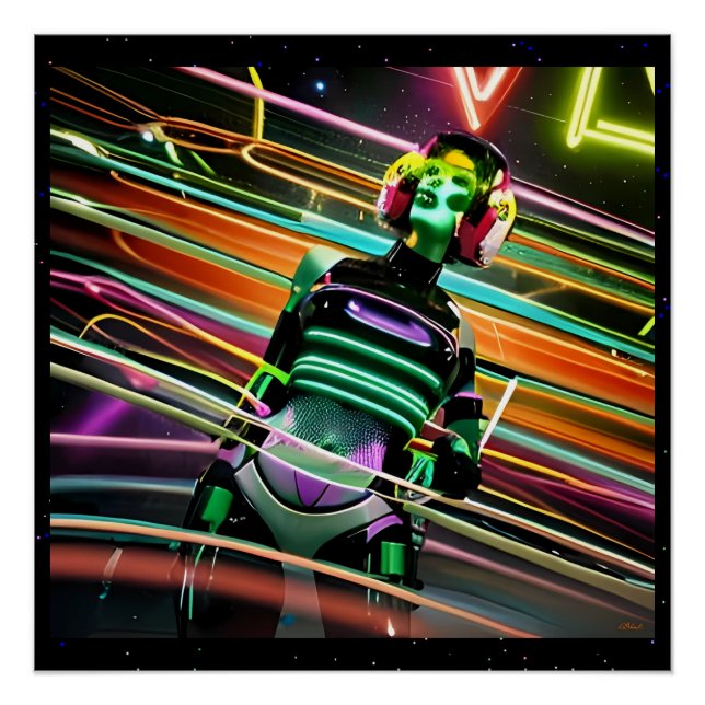 Poster Disco spatial zombie (Devant)