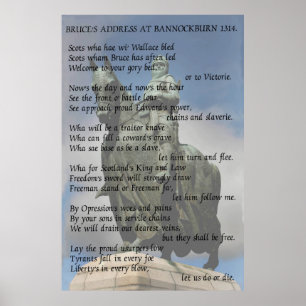 Poster Discours de Bruce à Bannockburn 1314