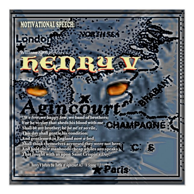 Poster Discours motivant Henry V (Devant)