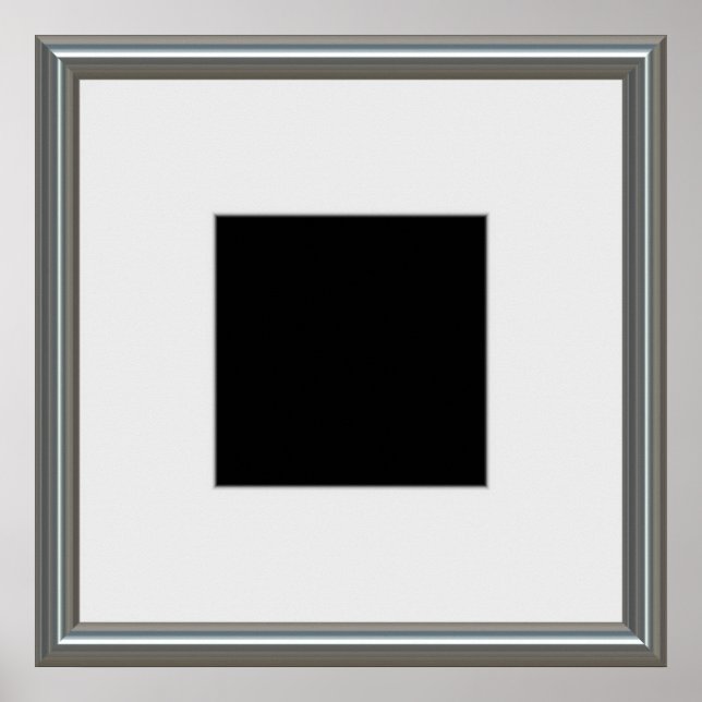 Poster disposition du cadre d'image argent (Devant)