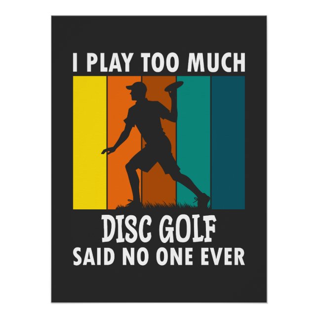 Poster Disque Golf amusant dire Retro Disque Golf (Devant)