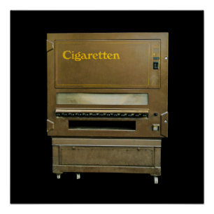 Poster Distributeur de cigarettes vintage