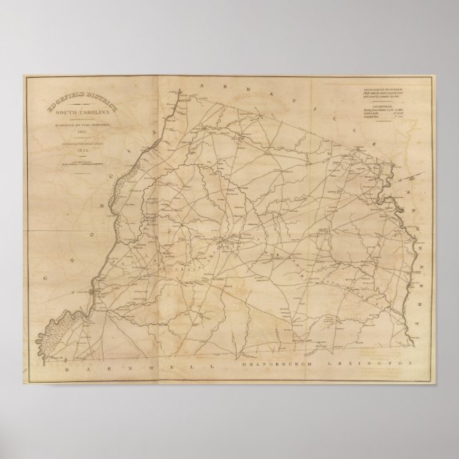 Poster District d'Edgefield, Caroline du Sud (Devant)