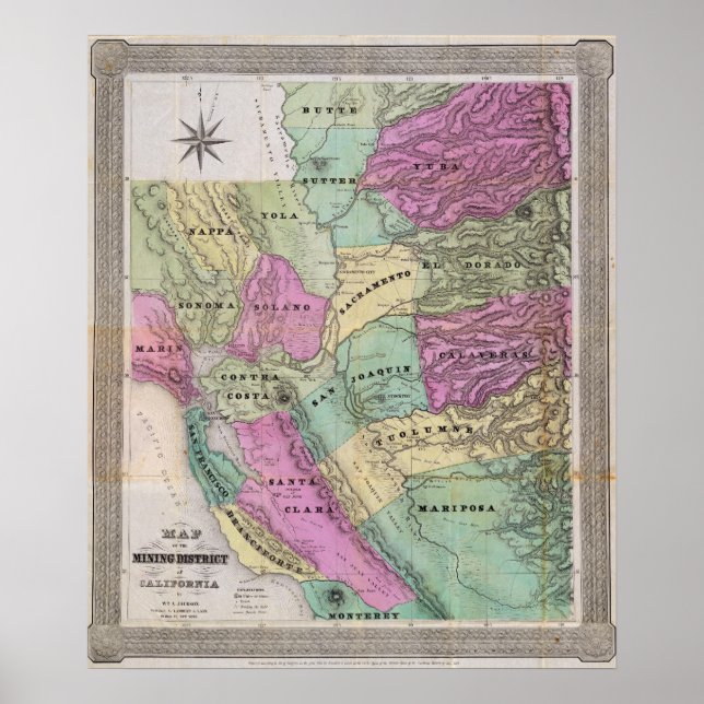 Poster District minier de Californie (Devant)