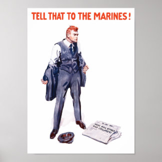 Poster Dites-Le Aux Marines — Première Guerre Mondiale