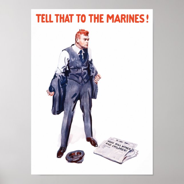 Poster Dites-Le Aux Marines — Première Guerre Mondiale (Devant)