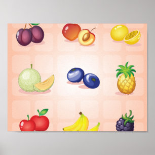 Poster divers fruits