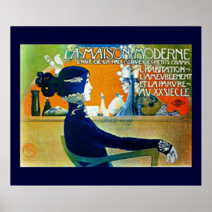 POSTER DIVINE EN BLEU
