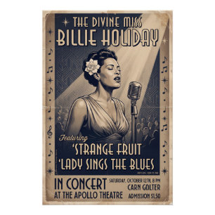 Poster Divine Miss Billie Holiday
