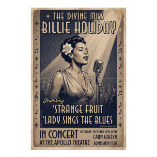 Poster Divine Miss Billie Holiday