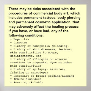 Poster Divulgation d'art corporel