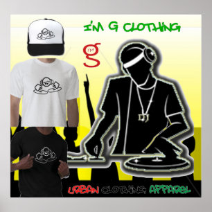 Poster DJ Disk Jockey de I'm G Clothing