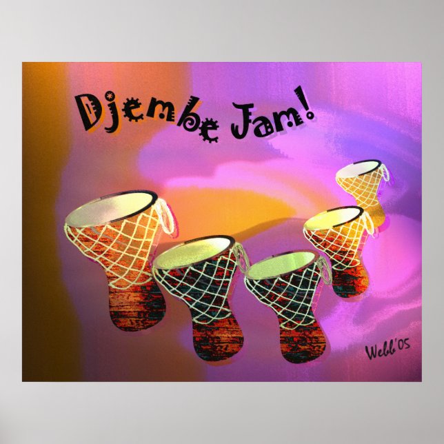 Poster Djembe Jam (Devant)