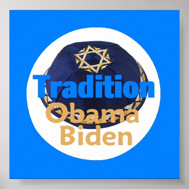 Poster d'Obama Biden YARMULKE (Devant)