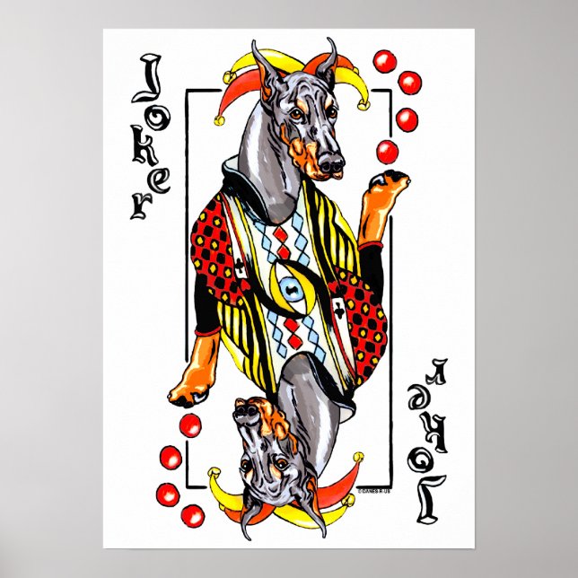Poster Doberman Black Joker (Devant)