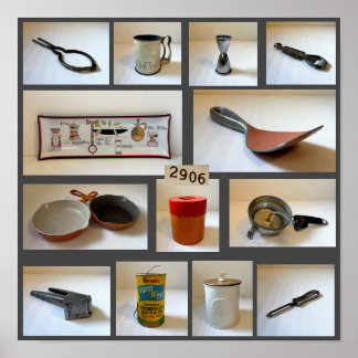 Poster d'objets de cuisine