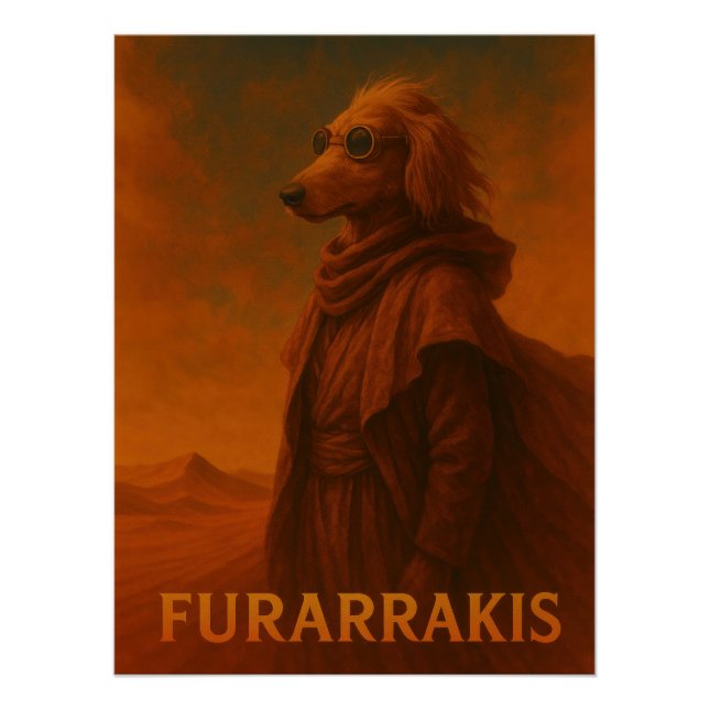 Poster Dog Character in Desert Robes With Goggles - Dune (Devant)