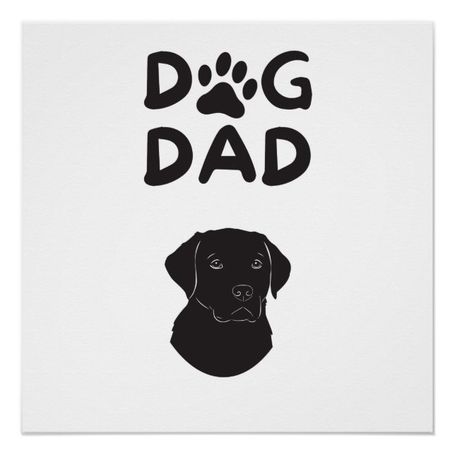 Poster  Dog Dad T-shirt | Funny Pet Lovers Tee  (Devant)