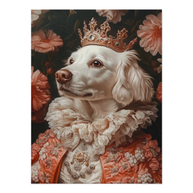 Poster Dog in Royal Attire. Elegant Dog Portrait - Royal (Devant)