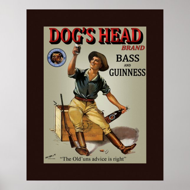 Poster Dog’s Head Bottling Co.~ Read Brothers Ltd London (Devant)