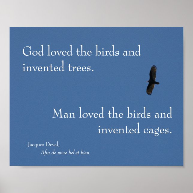 Poster d'oiseaux Jacques Deval (Devant)