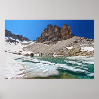 Poster Dolomiti - lac Pisciadu