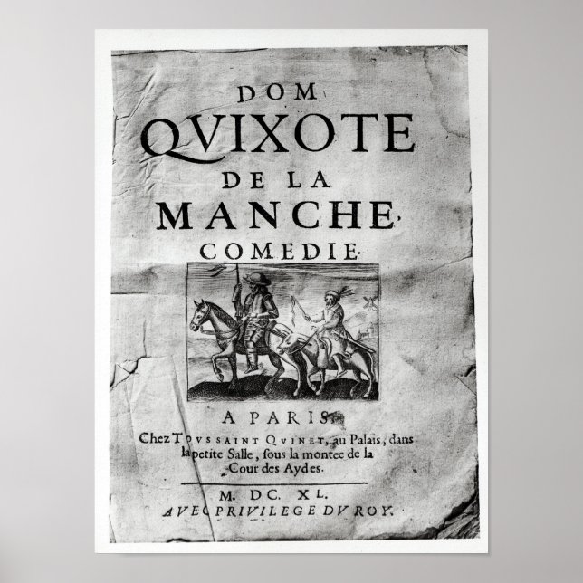 Poster Dom Quixote de La Manche Comedie' (Devant)