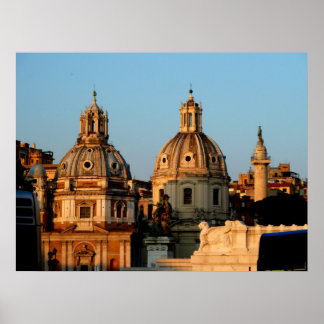 Poster Domes de l'église de Rome