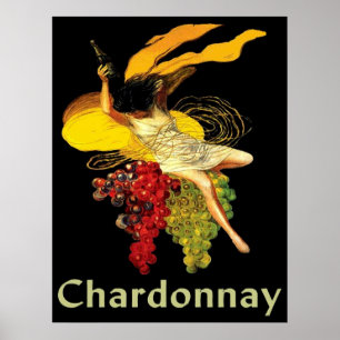 Poster Domestique Chardonnay de vin
