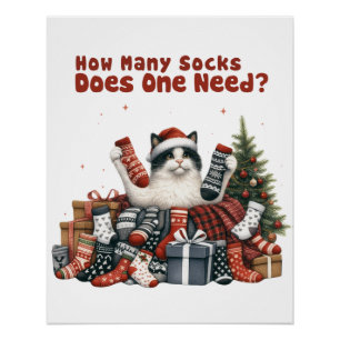 Poster Don de Noël Combien de Chaussettes faut-il