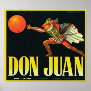 Poster Don Juan Vintage Crate Étiquette