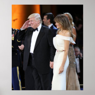 Poster Donald & Melania Trump Le Jour De L'Inauguration