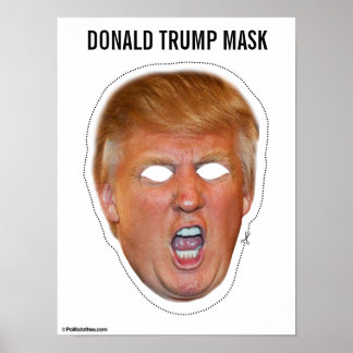 Poster Donald Trump Mask Cutout