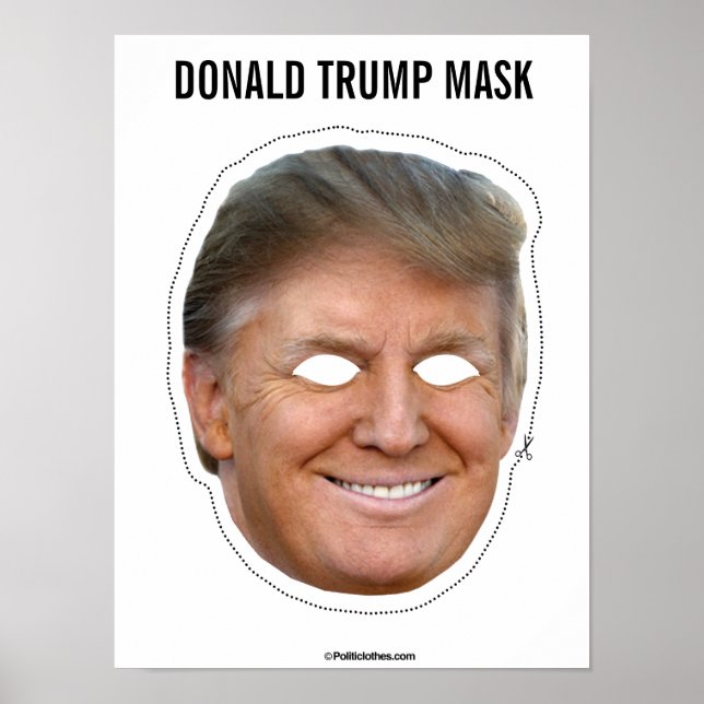 Poster Donald Trump Mask Cutout (Devant)