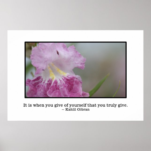 Poster Donner de soi est un vrai don (Devant)