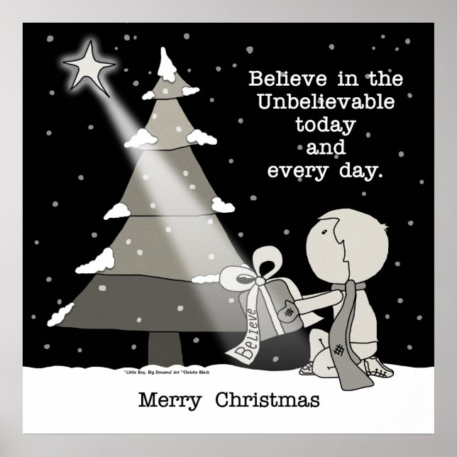 Poster Donneur de cadeaux-Joyeux Noël (Devant)