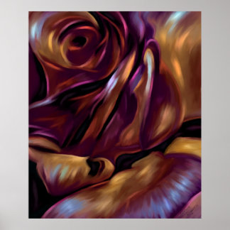 Poster Donnybrook Rose Art Abstrait