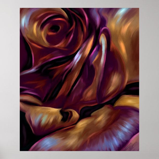 Poster Donnybrook Rose Art Abstrait (Devant)