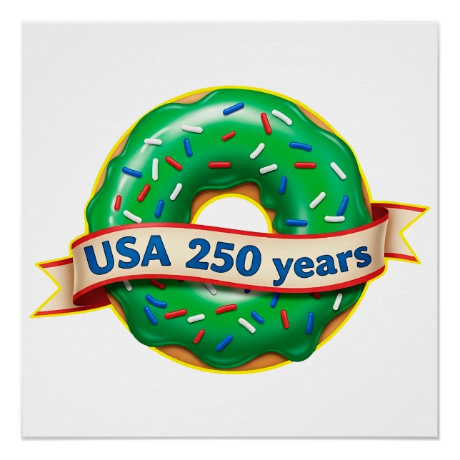 Poster Donut Sweet Freedom USA 250 Ans (Devant)
