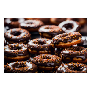 Poster Donuts au Chocolat