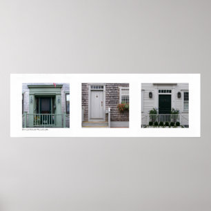 Poster Doors of Nantucket, Massachusetts Triptych